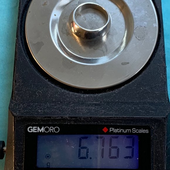 Sterling Silver 925 Knife Edge Tapered Band Textured & Shiny Finish Size 5 - Picture 12 of 15